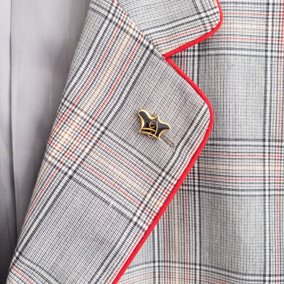 E.J. Samuel Plaid Single Breasted Blazer Size 42R NWT - Picture 5 of 13